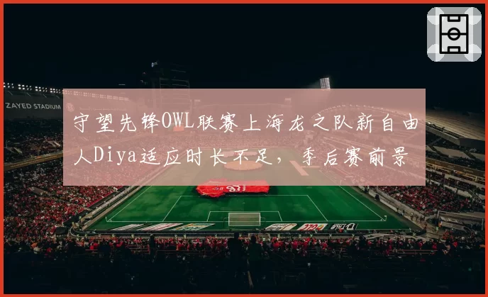 守望先锋OWL联赛上海龙之队新自由人Diya适应时长不足,季后赛前景几何?